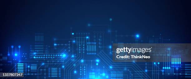 abstract technology background. circuit board - computer background stock illustrations