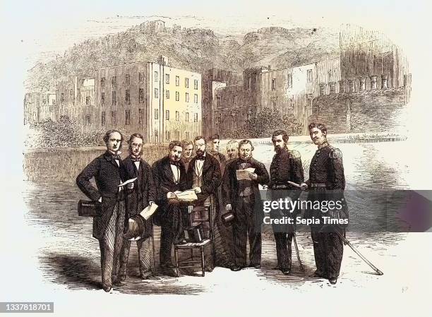 The Commissioners of the Italian Government Making Over to Messrs. W.C. Stanford and A. Scott Churchwardens the Ground Decreed by Garibaldi As a Gift...