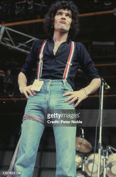 Scottish singer Dan McCafferty of hard rock band Nazareth performing live in Toronto, Canada, July 1979.