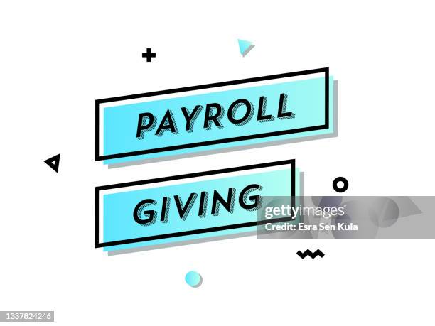 illustrazioni stock, clip art, cartoni animati e icone di tendenza di payroll giving web banner - exclusive offer