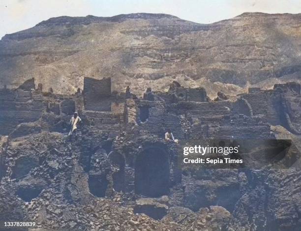 Thebes. Medinet-Habou. Runes de la ville de Papa Salted paper print from paper negative, Photographs, Maxime Du Camp .