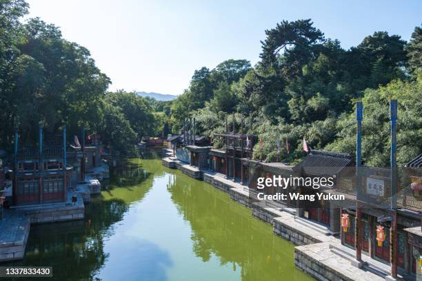 summer palace suzhou street - summer palace stock pictures, royalty-free photos & images