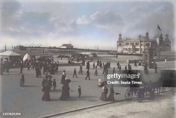 Rhyl. The Pavilion and Pier, 1870s, Albumen silver print from glass negative, Photographs, Francis Bedford .
