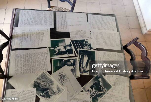 Study used by Howard Carter, at his home, whilst he stayed in the West bank near Luxor, during his digs in Egypt. Howard Carter House is noticeable...