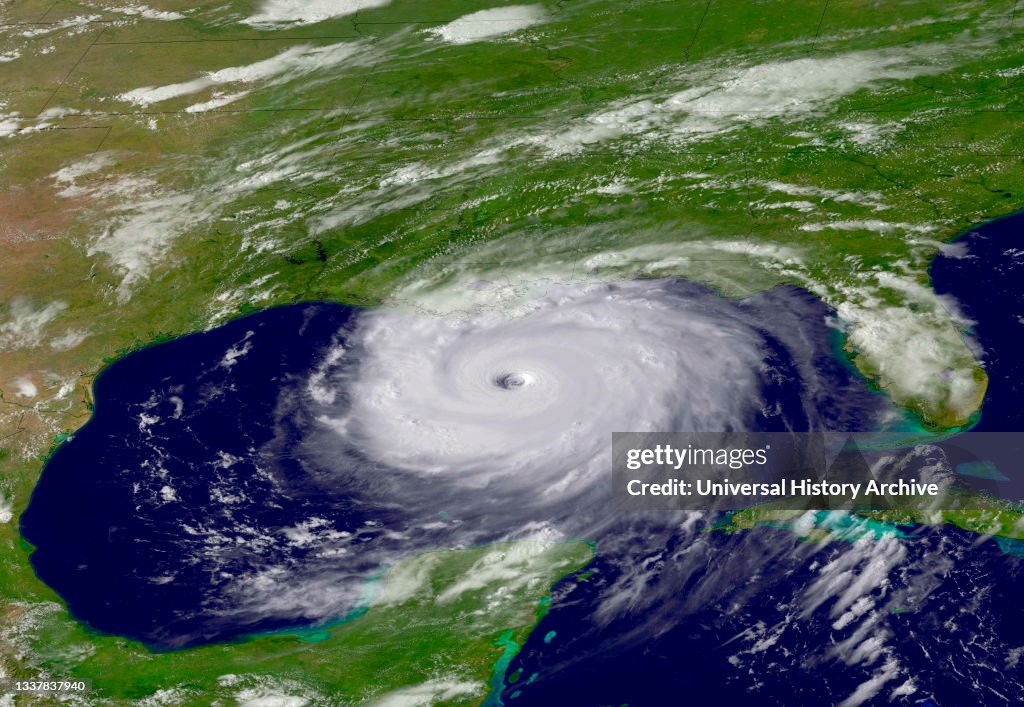Satellite image of Hurricane Katrina; 2005