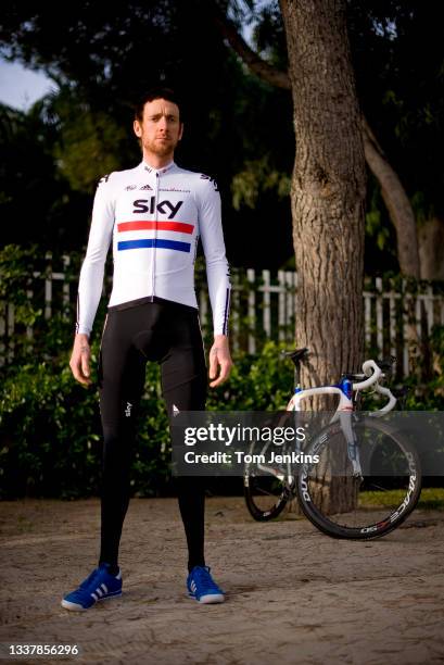 Bradley Wiggins, the Team Sky and Great Britain cyclist, poses for a portrait at a Team Sky training camp on December 16th 2011 in Mallorca, Spain "n