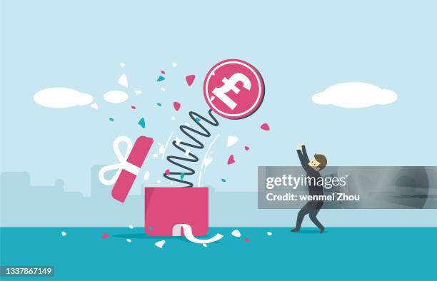 surprise - pound note stock illustrations