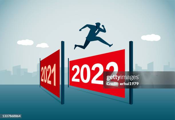 transcendent man - runner start line stock illustrations