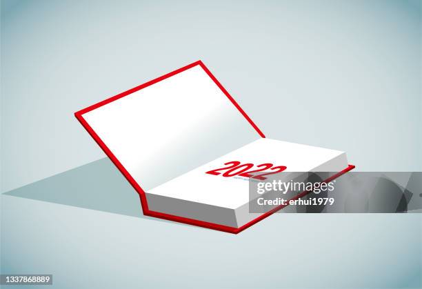 new year - open book vector stock illustrations