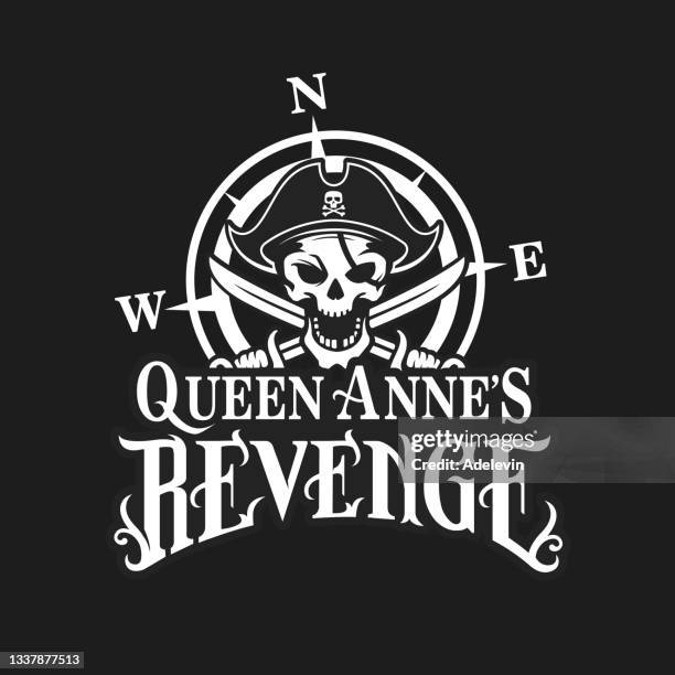 piratenschädel emblem - pirate stock-grafiken, -clipart, -cartoons und -symbole