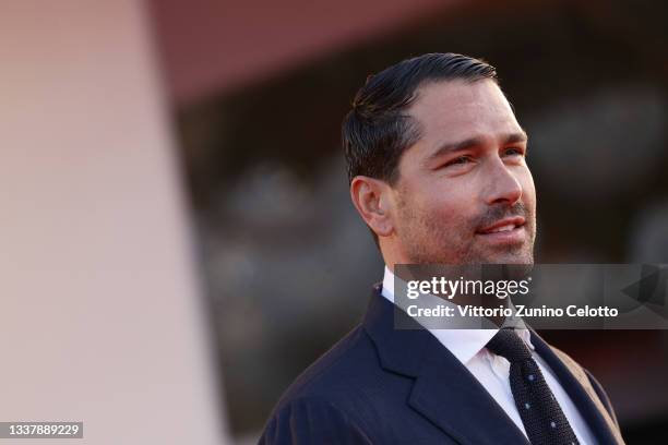 Marco Borriello attends the red carpet of the movie "The Hand Of God" during the 78th Venice International Film Festival on September 02, 2021 in...