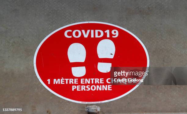 Social distancing measures. Covid 19 pandemic. Cannes. France.