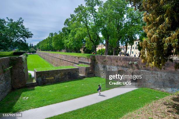 Walls Near The San Colombano Bulwark. Lucca. Tuscany. Italy.