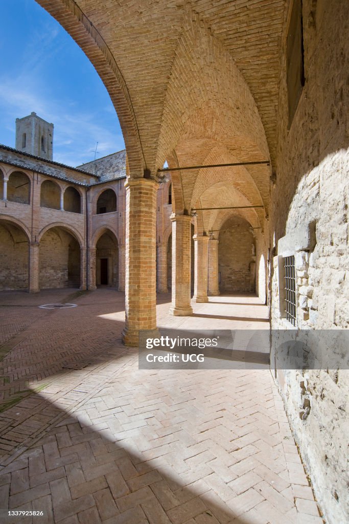 Cloister of the Ancient Cathedral. San Severino Marche. Marche. Italy