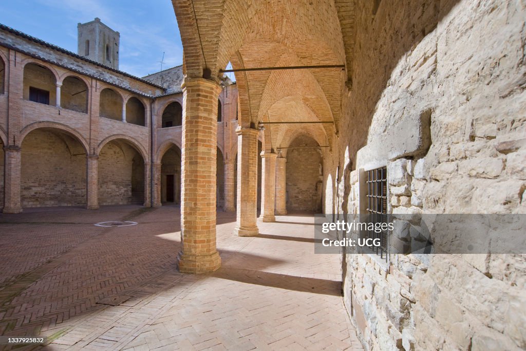 Cloister of the Ancient Cathedral. San Severino Marche. Marche. Italy