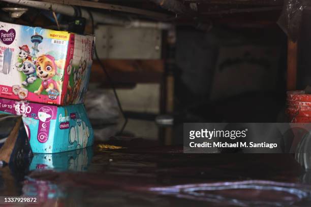 Flooded basement is seen on Clifford Street on September 02, 2021 in Newark, New Jersey. Gov. Phil Murphy declared a state of emergency due to...