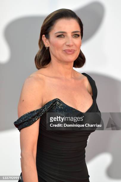 Luisa Ranieri attends the red carpet of the movie "The Hand Of God" during the 78th Venice International Film Festival on September 02, 2021 in...
