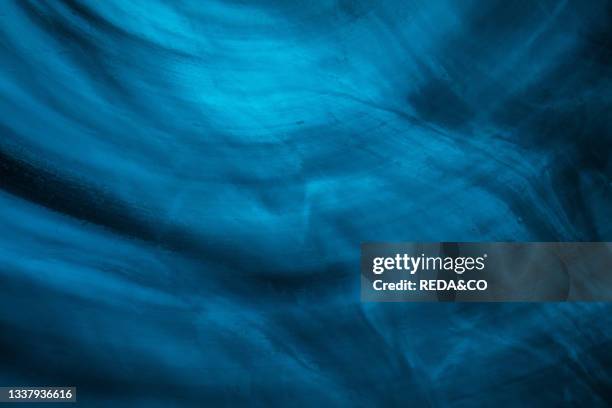 Blue ice texture in the caves in Jškuls‡rl—n glacier. Iceland. North Atlantic Ocean.