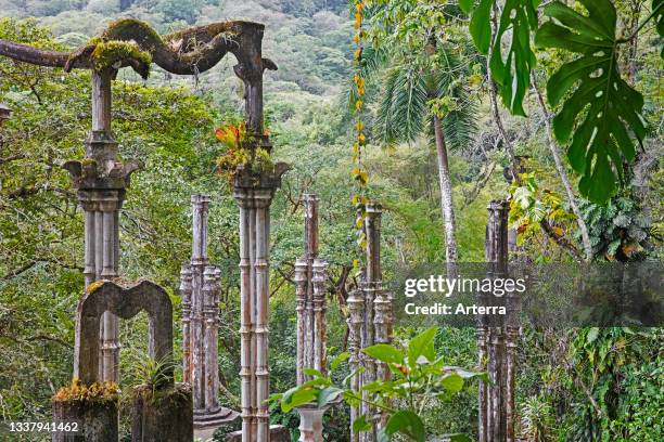 Concrete surrealistic structure created by Edward James at Las Pozas. The Pools near Xilitla, San Luis Potosi, Huasteca region, Mexico.