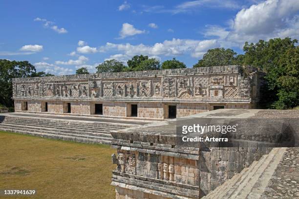 Pre-Columbian Mesoamerican Governor's Palace. Palacio del Gobernador in the ancient Mayan city Uxmal, Yucat‡n, Mexico.