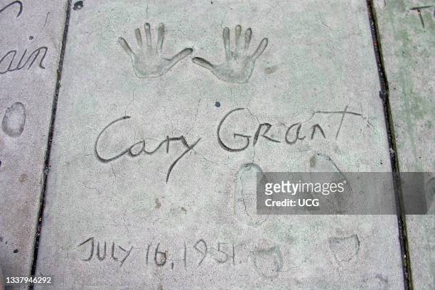 Impressions of Cary Grant, Grauman's Chinese Theater, Hollywood, Los Angeles, California, Usa.