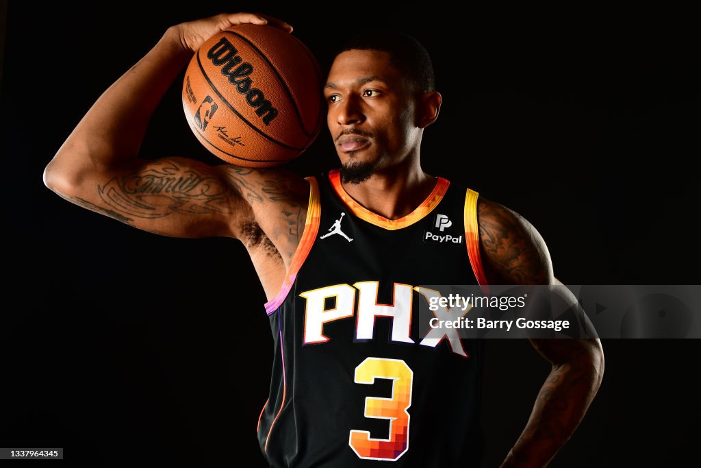 Bradley Beal of the Phoenix Suns poses for a portrait on June 29 ...