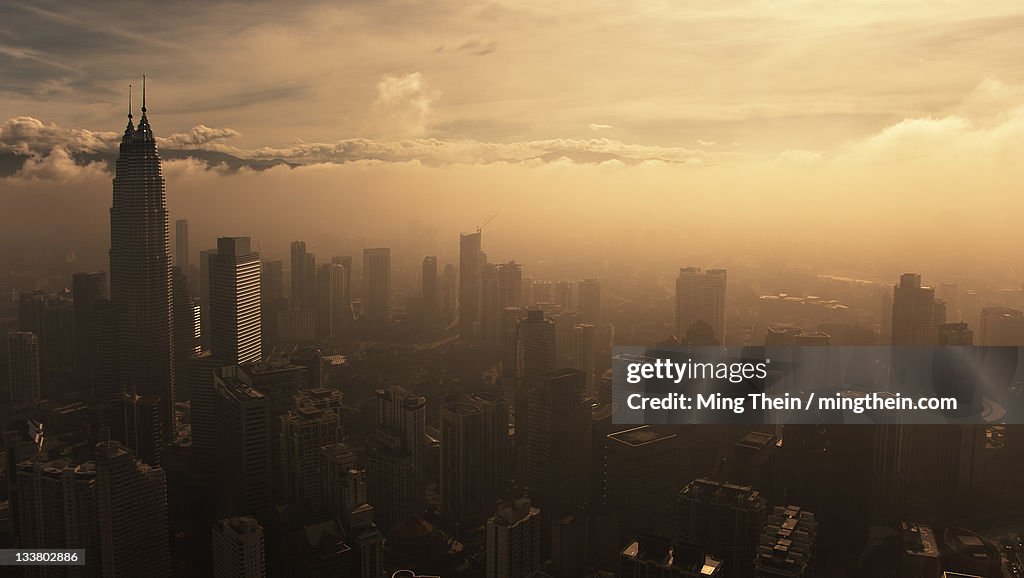 Dawn over Kuala Lumpur city