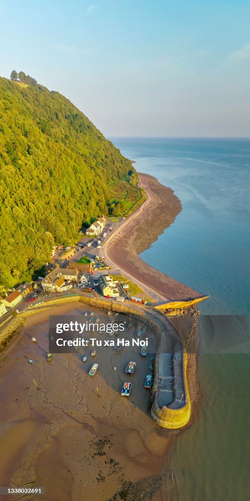 Minehead harbour in the early light