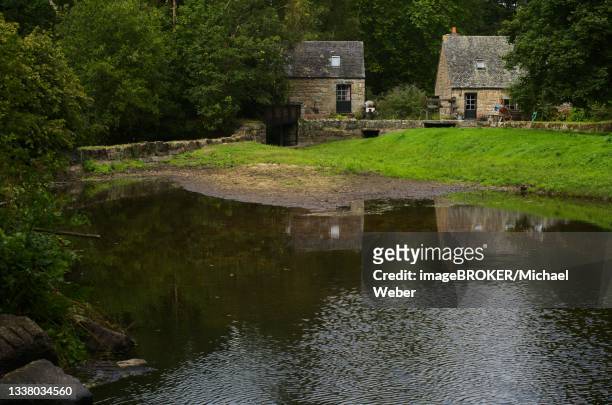mill, moulin, milin traou morvan, vallee du le leguer, river of the migratory fish, tonquedec, cotes-d'armor, brittany, france - cotes d'armor 個照片及圖片檔
