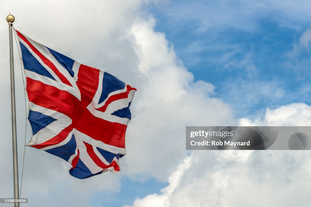 The Union Jack and clouds