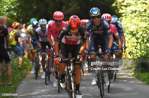 Thomas De Gendt of Belgium and Team Lotto Soudal leads the peloton during the 17th Benelux Tour 2021, Stage 5 a 188km stage from Riemst to Bilzen /...