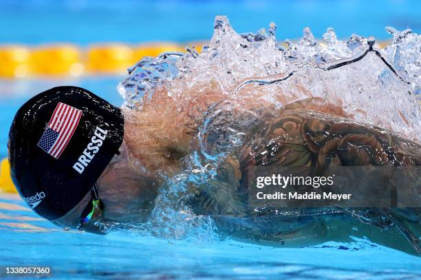 Caeleb Dressel of Team United States competes in the Men’s 50m Freestyle Final on day nine of the Tokyo 2020 Olympic Games at Tokyo Aquatics Centre...