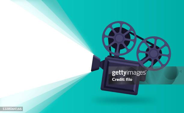 ilustraciones, imágenes clip art, dibujos animados e iconos de stock de fondo de la cámara de cine de película - plató de cine