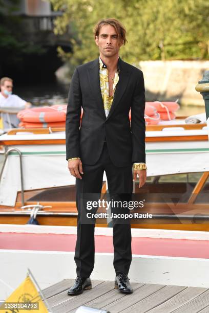 Jon Kprtajarena is seen arriving at the 78th Venice International Film Festival on September 03, 2021 in Venice, Italy.