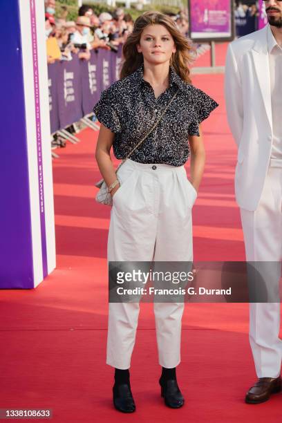 Celeste Brunnquell attends the opening ceremony and "Stillwater" Screening during the 47th Deauville American Film Festival on September 03, 2021 in...
