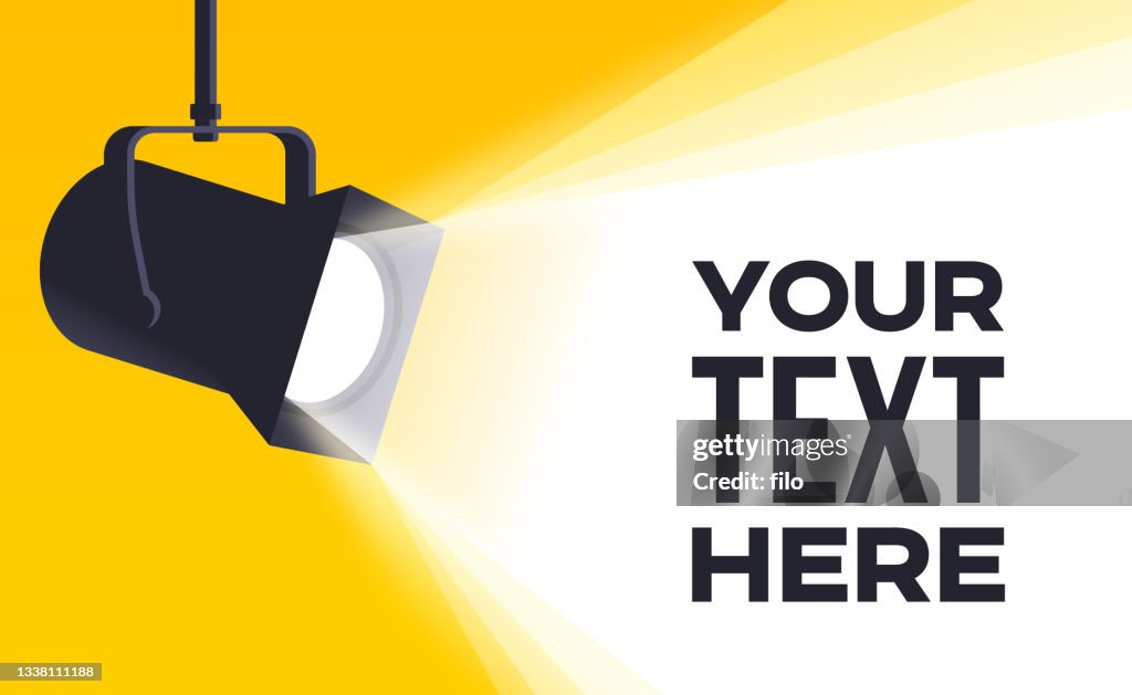 Spotlight Floodlight Your Message Announcement Background