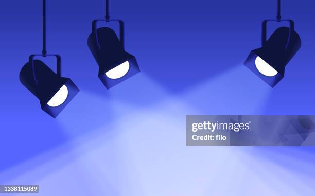 spotlight floodlight stage performance hintergrund - theater stock-grafiken, -clipart, -cartoons und -symbole