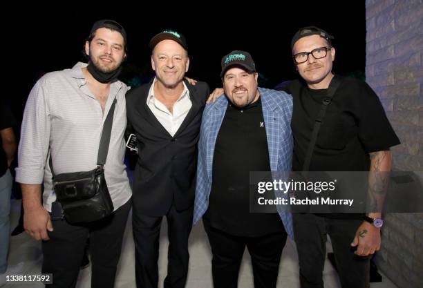 Nick Alexander .Gil Bellows, Aldo LaPietra 3attend the Bitcoin Latinum launch party on September 02, 2021 in Hollywood, California.