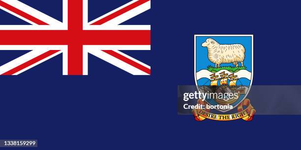 illustrazioni stock, clip art, cartoni animati e icone di tendenza di bandiera delle isole falkland - falkland islands