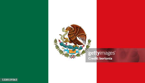 united mexican states (mexico) flag - reptile stock illustrations