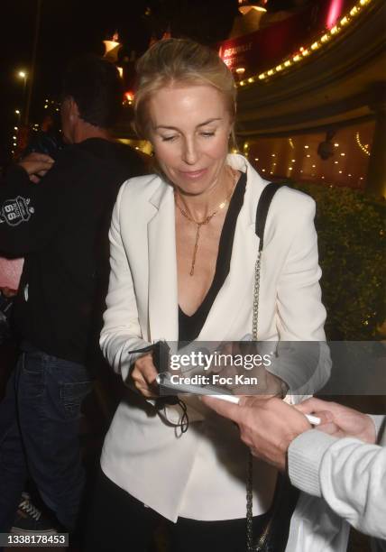 Actress Anne-Charlotte Pontabry aka Cachou arrives at the Opening Ceremony and "Stillwater" Screening Dinner at the Casino during the 47th Deauville...