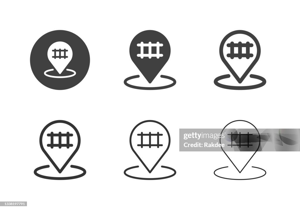 Railroad Crossing Icons - Multi Series