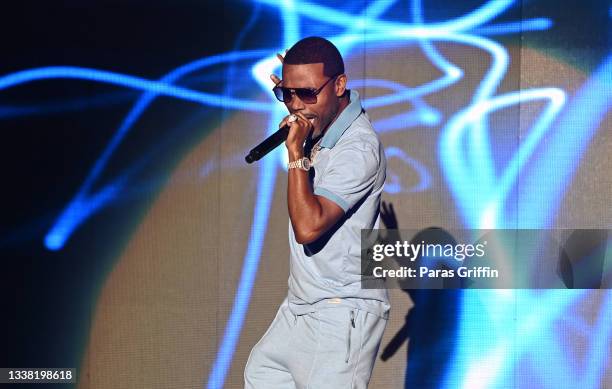 Lil Duval performs onstage during Club Quarantine with D-Nice at Cadence Bank Amphitheatre at Chastain Park on September 03, 2021 in Atlanta, Georgia.