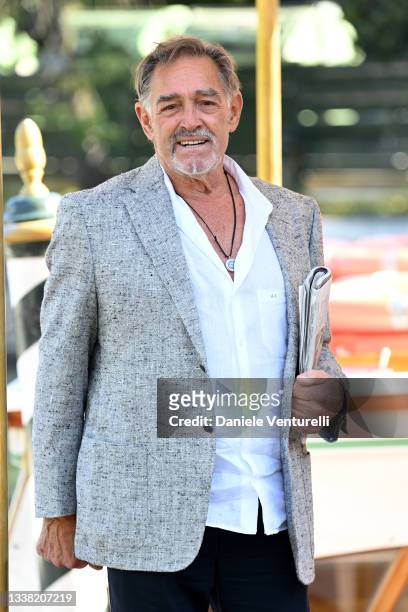 Fabio Testi arrives at the 78th Venice International Film Festival on September 04, 2021 in Venice, Italy.