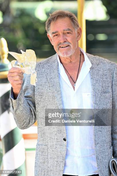 Fabio Testi arrives at the 78th Venice International Film Festival on September 04, 2021 in Venice, Italy.