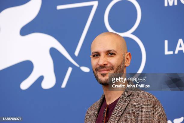Director Mohamed Diab attends the photocall of "Amira" during the 78th Venice International Film Festival on September 04, 2021 in Venice, Italy.
