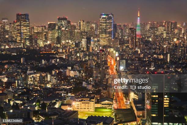 tokyo landscape - budding starlets stock pictures, royalty-free photos & images