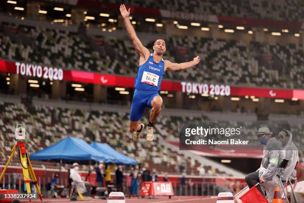Zoran Talic of Team Croatia competes in the Men's Long Jump - T20 Final on day 11 of the Tokyo 2020 Paralympic Games at Olympic Stadium on September...