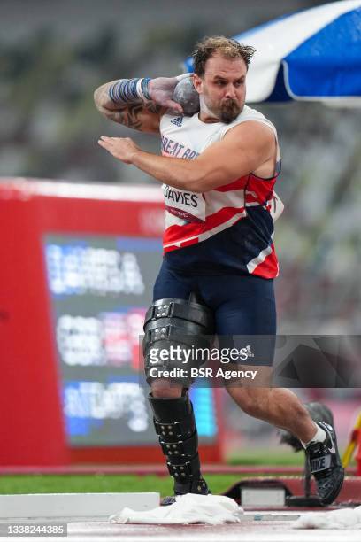 Aled Davies of Great Britain competing on Men's Shot Put - T63 Final during the Tokyo 2020 Paralympic Games at Olympic Stadium on September 4, 2021...