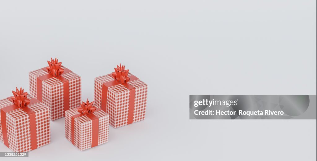 Red Box Geometric Abstract Background Of Red And White Boxes Of Different Geometric ...
